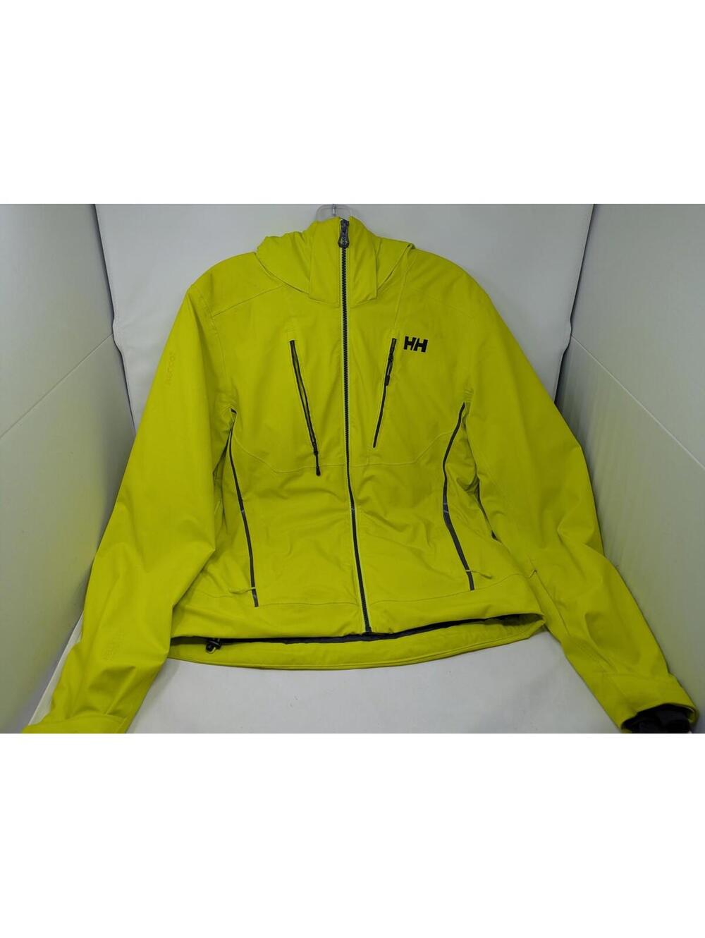 Helly Hansen Ski Snowboard Jacket Men’s S Yellow Recco / H2 Flow